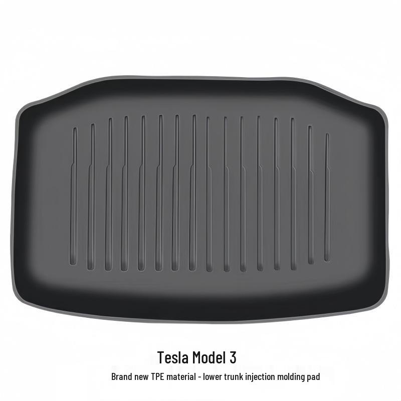 Tesla Model Y TPE Floor and Trunk Mats: Front, Rear, and Accessories for Car Interiors.