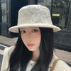 French Exquisite Felt Hat Autumn and Winter Three-dimensional Flower Pearl Top Hat Gentle and Simple Hat Big Head Circumference Women's Elegant