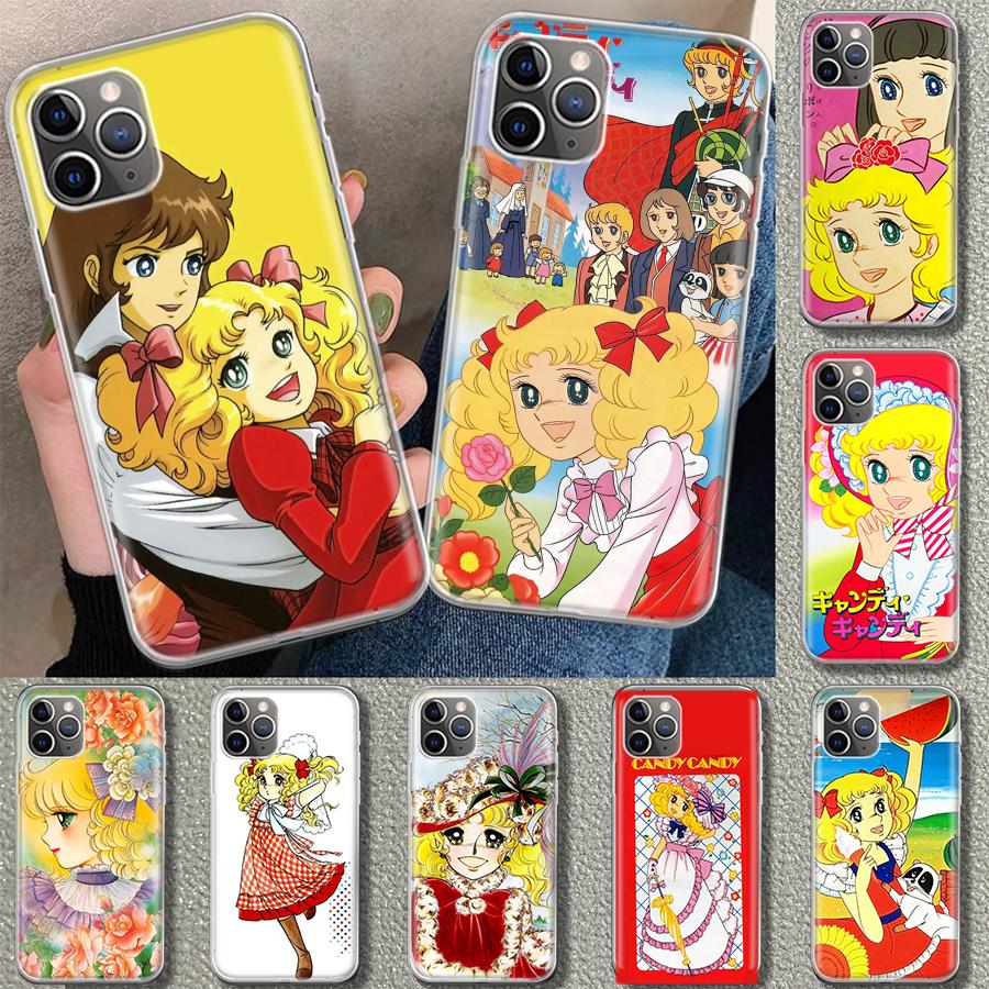 Anime Candy Phone Case Cover for iPhone 11 12 13 Mini 14 15 Plus 16 Pro Max 17 Air 7 8 + SE Art Customized Fundas 11 12 13 Mini