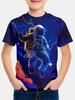 2025 Kids Clothes 3D Universe Astronaut Printed Casual Short Sleeves T-Shirts Outdoor Fun Children's Clothing T-Shirts for Boys