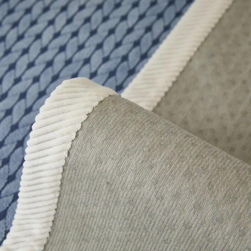 Chenille Anti-slip Sofa Cushion Cover Universal Four Seasons Wheat Ear Flower Design Soft Towel Fabric