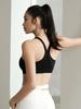 Aimeicgym Sexy Fashion Mesh Patchwork Breathable Underwear Cross Shoulder Strap with Chest Pad Sexy Sports Bra