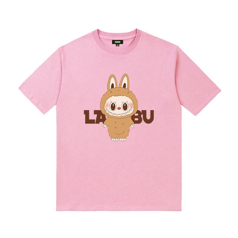 Labubu printed short-sleeved T-shirt men's and women's round neck top