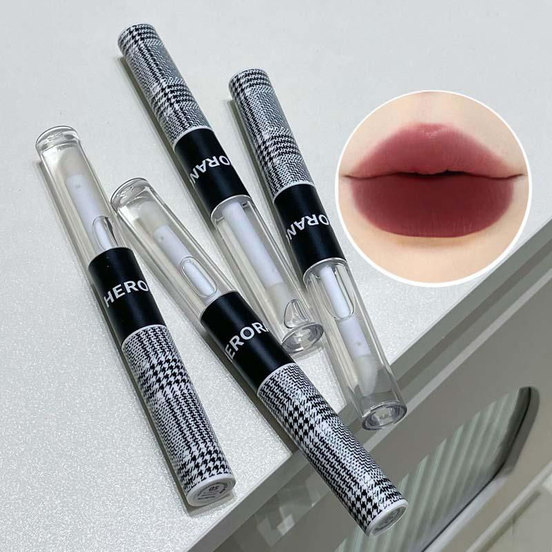 HERORANGE Dual-Ended Lip Tint - Matte & Glossy, Plumping, Long-Lasting, Blendable Pigment