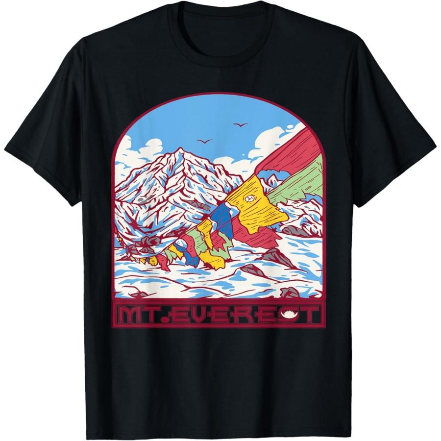 Эверест Горы Природа Пеший Туризм Непал Альпинист Футболка XXXXXL чёрный