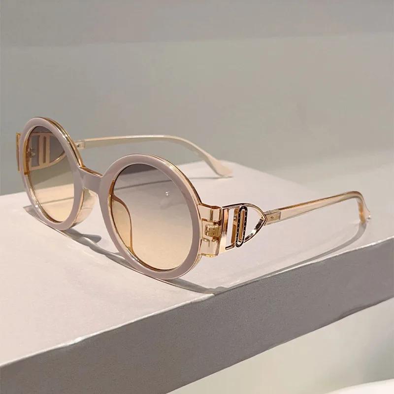 

Round Sunglasses Women For Men Vintage Steampunk Luxury Brand Designer Popular Shades Hip Hop Outdoor Travel Sun Glasses UV400 As the photo