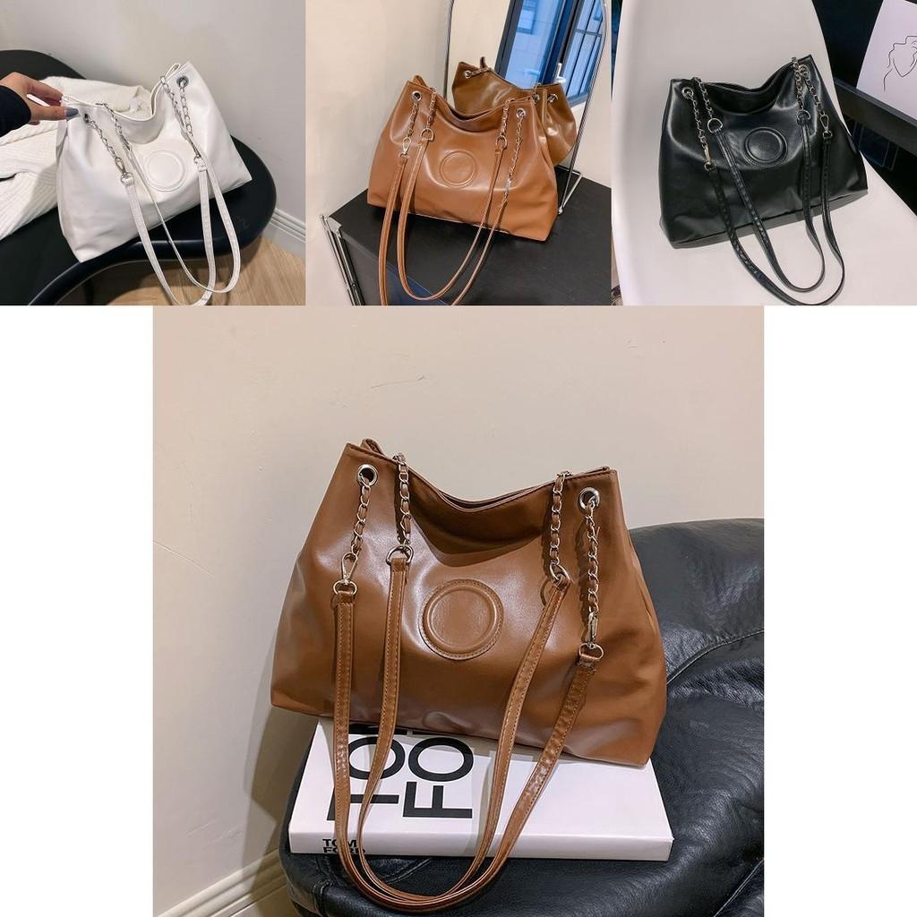 Stylish Large Capacity Pu Leather Shoulder Bag For Women Trendy Totebag