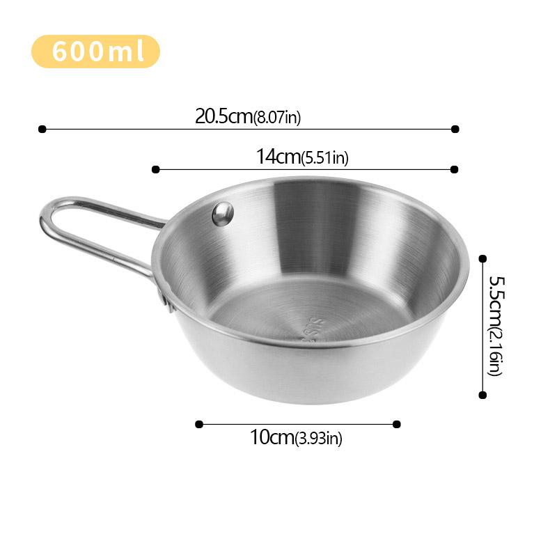 304 Nerezová miska na korejskou kuchyni pro domácnost s rukojetí Misky na rýžové víno Omáčka Kořenící pokrm Servírování jídla Kuchyňské nádobí