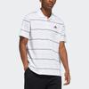 Adidas Striped Sports Casual Short Sleeve Polo Shirt Men Tops White GP1000