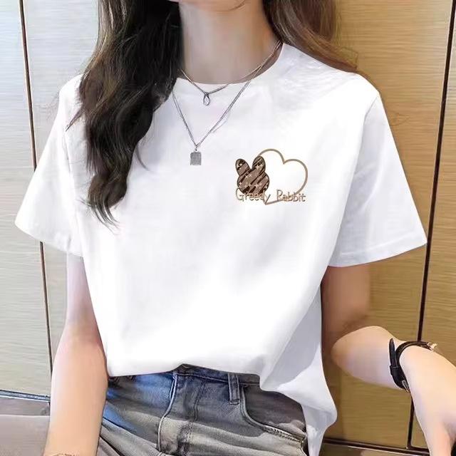 Cross-border trendy T-shirts, men s and women s T-shirts, Korean T-shirts, cartoon men s short-sleeve T-shirts XS