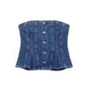 2025 Spring Women's Fashion: European & American Style Denim Bustier Top