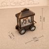 Lighted LED Musical Christmas Music Box Christmas Toy Music Box Snow Globe Cart Table Ornament for Home Decoration