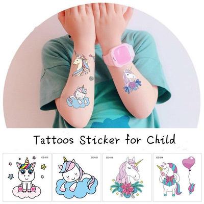 Cartoons Kids Temporary Tattoos Sticker Colorful Fake Tattoo Flash Waterproof Small Body Art Couple Child Designs