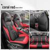 Red Flag HS3 Universal Leather Car Seat Cover: Breathable, Perforated, Four-Season Full Coverage Cushion