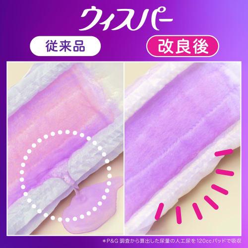 Whisper Ususara Anshin Large Capacity Pads, 220cc, 18 Pads (Women's Incontinence Pads) [Anshin Type]