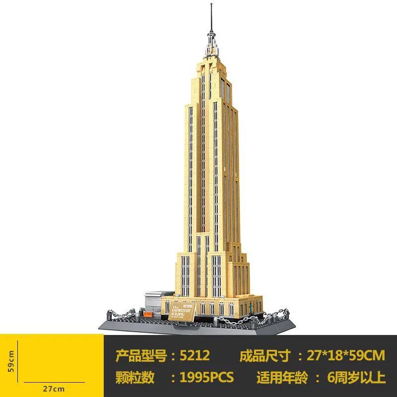 City World Famous Architecture Model Building Blocks Creative Eiffel Tower Taj Maha Villa House Bricks Toy for Children Adult