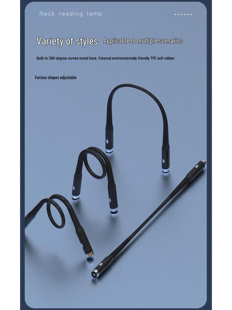 Portable LED Neck Reading Lamp with Eye Protection & USB Charging