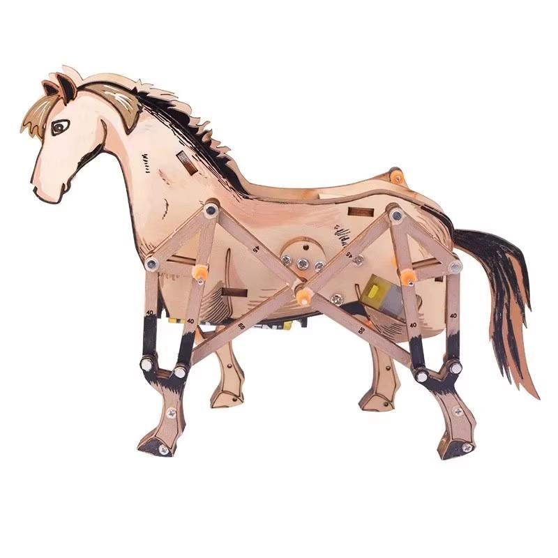 

Diy Mechanical Horse Assembly Kit Children S Stem Physics Puzzle Toy Small Production Animal Model For Scientific Experiment