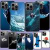 Fish Cool Manta Ray Phone Case For Iphone 17 Air 15 Pro 14 Plus 16 Pro Max 17E 16E 12 13 Mini 11 Cover Cute Fundas