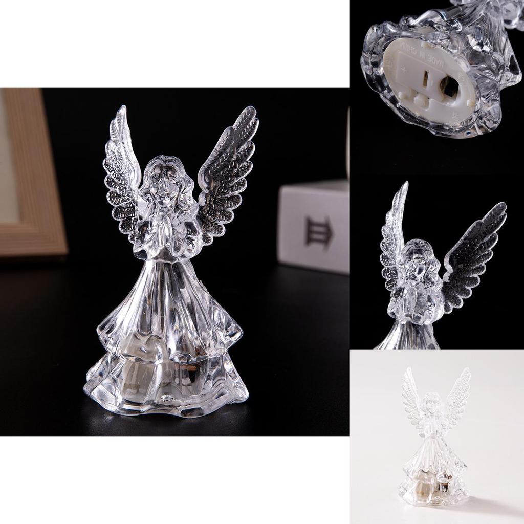 Waterproof Acrylic Angel Night Lamp With Colorchanging Light For Girl And Boy Bedroom Decor