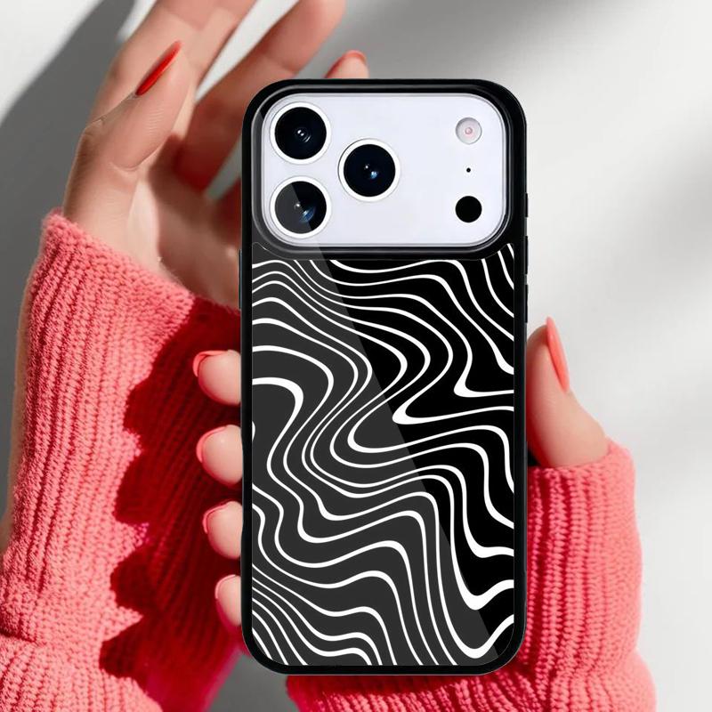 Fashion Abstract Art Line Wave Phone Case for iPhone 17 16 15 14 13 Pro Max Back Cover for 12 11 Pro Coque