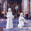 Festive Christmas Decor  Home Ornament Hand-Painted Religious Nativity Scene Statue for Christmas Showcase