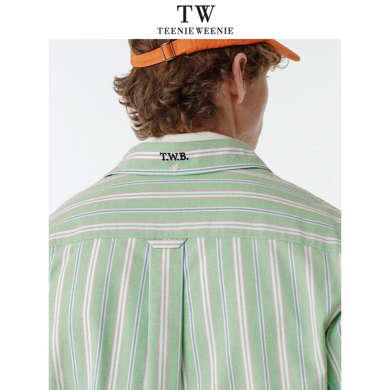 Teenie Weenie Men's Bear Embroidered Striped Long-Sleeve Shirt