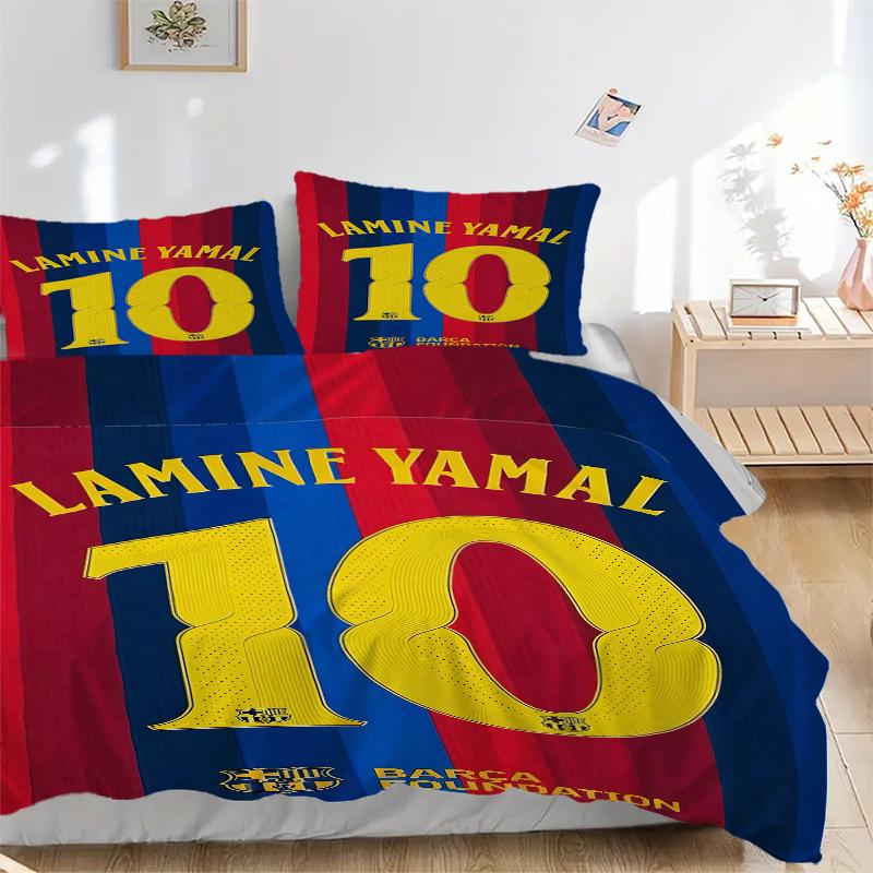 3Pcs Barcelona Foundation Jersey Design Bedding Sets For All Sizes New 3D Printed Bed Cover Comforter Duvet Cover Pillowcase Bedroom Decoration