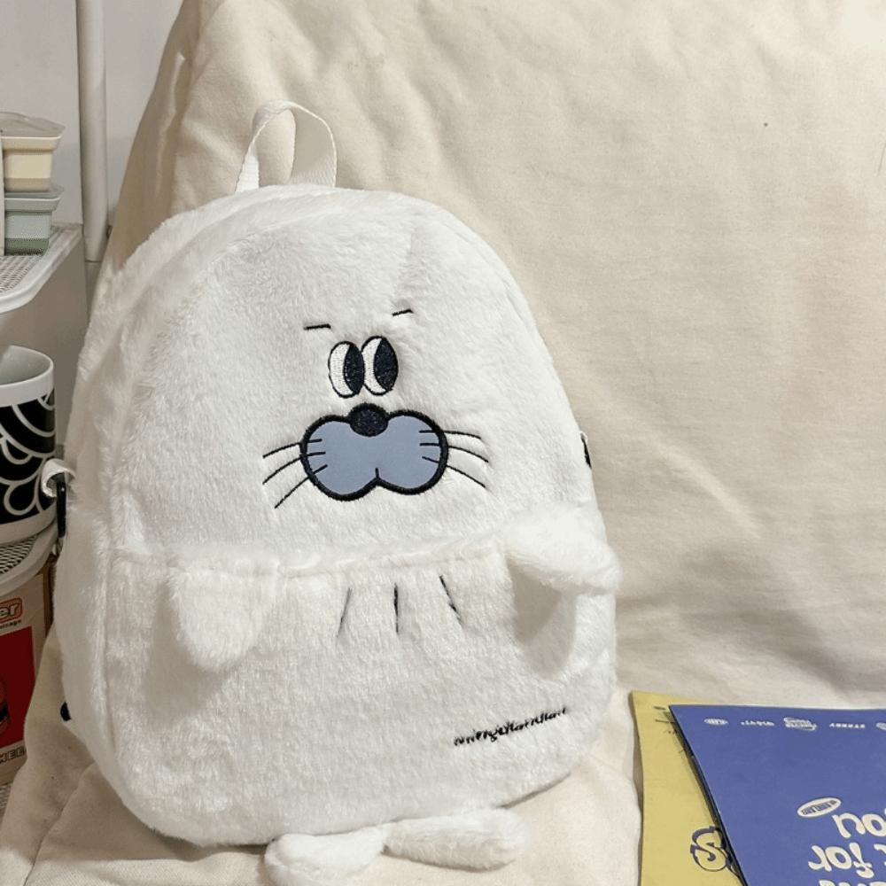 Kawaii Penguin Plush Crossbody Bag Adorable Animal Shoulder Bag Casual Soft Seal Backpack  Children