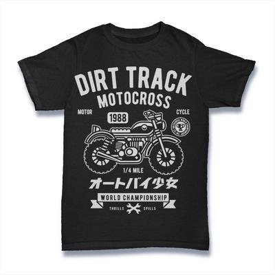 Dirt Track T-Shirt. 100% Baumwolle Premium T-Shirt NEU