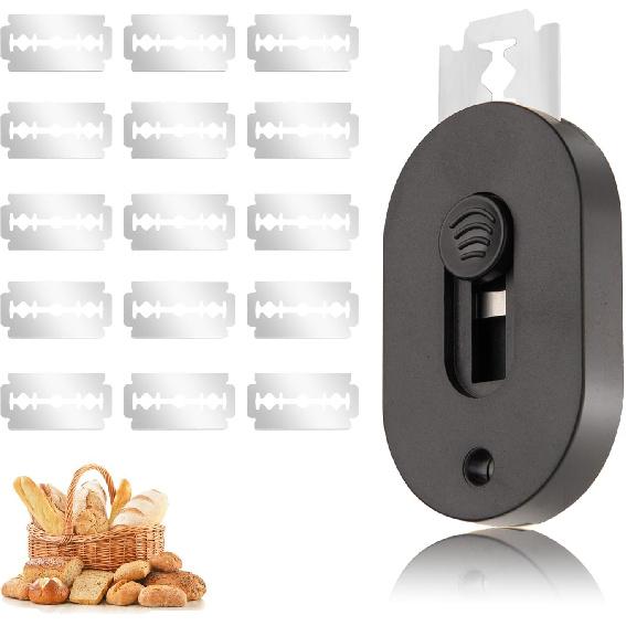 Magnetic Bread Lam Dough Scoring Tool, Bread Lame Slashing Tool with 15 Razor Blades, Professional Bread Lame for Dough Scoring Knife, Sourdough