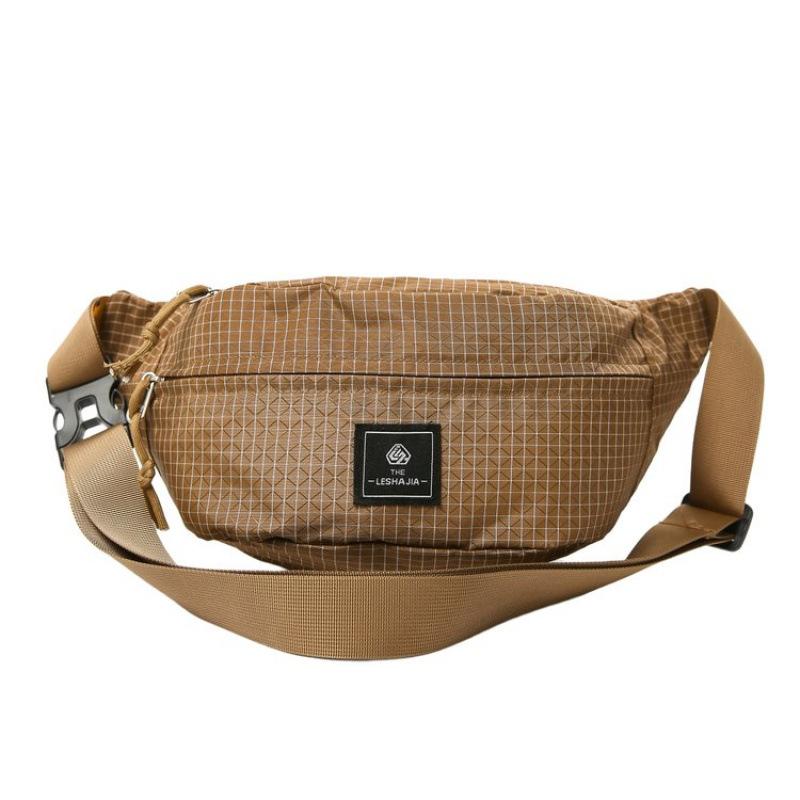 Waterproof Nylon Sling Bag for Unisex Multiple Pockets Outdoor Travel Waist Pack