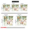 Plane Printing Curtains Roller Blinds Christmas Ornaments Santa Claus Watercolor Versatile Fabric Without Rod Art Set Of 2 Made Polyester