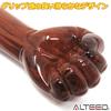 ALTEED Shift Fist Hand Dark Brown for Passenger Knob, Design, Wood, 150mm, M8, M10, M12, 1.25 Pitch, Trucks, Cars, etc.