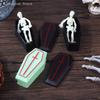 2/4Pcs Halloween Decorative Coffin Miniature Dollhouse Coffin Box Treat Coffin Prank Prop Box Model Trickery Prop Decor