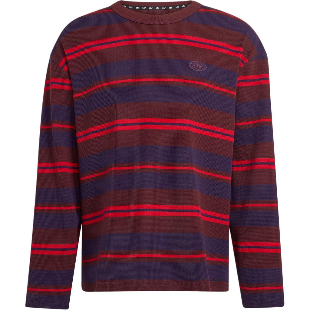 Adidas Originals FW25 90s Alternative Stripe Waffle Long Sleeve T-Shirt Men Tops KS6847