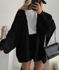 2025 Women's Oversized Knit Cardigan with Long Lantern Sleeves