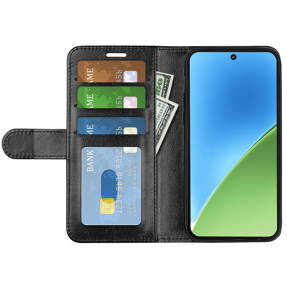 

For Xiaomi 15 Wallet Case Crazy Horse Texture Stand Leather Phone Cover Red