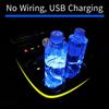 2pcs Car LED Coaster Light Water Cup Bottle Holder Mat for Mitsubishi Ralliart Lancer 9 ASX L200 Colt Pajero Outlander Eclipse UG2