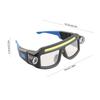 LED Safety Glasses with Light, Rechargeable Headlamp Glasses, Hands Free Work Light Eyewear with Side Flashlights