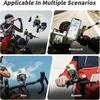 Bike Motorcycle Phone Mount With Aluminum Alloy Mounting Base, [1S Lock & Release] [Camera Friendly] Bicycle Handlebar Cell Phone Holder For Scooter