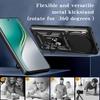 For TECNO Camon 40 Premier 5G Case with Slide Camera Lid PC+TPU Kickstand Phone Cover