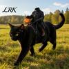 Verstellbares Geschirr für Kleintiere Kopfloser Reiter Katzenkostüm, Halloween 3D Lustiger Reiter Haustier Outfit mit Kürbis Foto Requisite Hunde Laterne, Katzen,