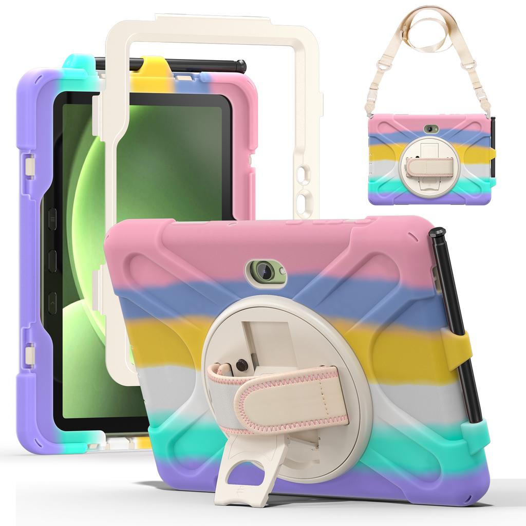 For Samsung Galaxy Tab Active5 Pro X350/X356B/Active Pro T540/T545/T547/Active4 Pro T630/T636 Kickstand Case Cover with Shoulder Strap
