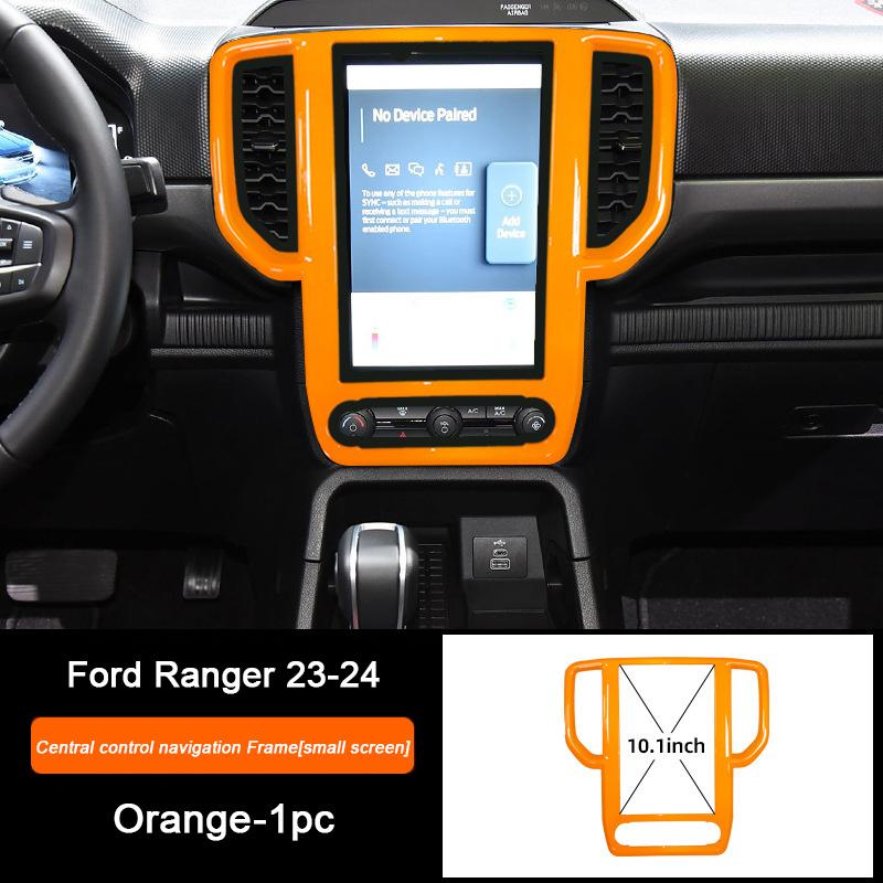 Orange Car Central Gear Shift Panel Rear Air Outlet Frame Door Trim Strip For Ford Ranger Raptor Wildtrak T9   2024 2025