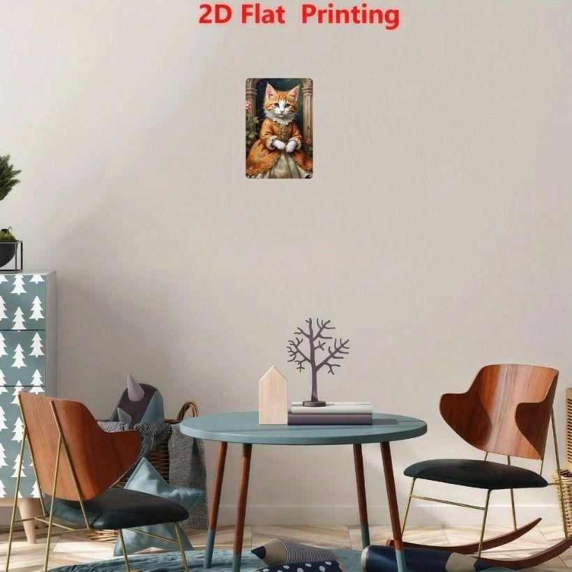 

Retro Cat Metal Sign Wall Decor for Home Cafe Bar
