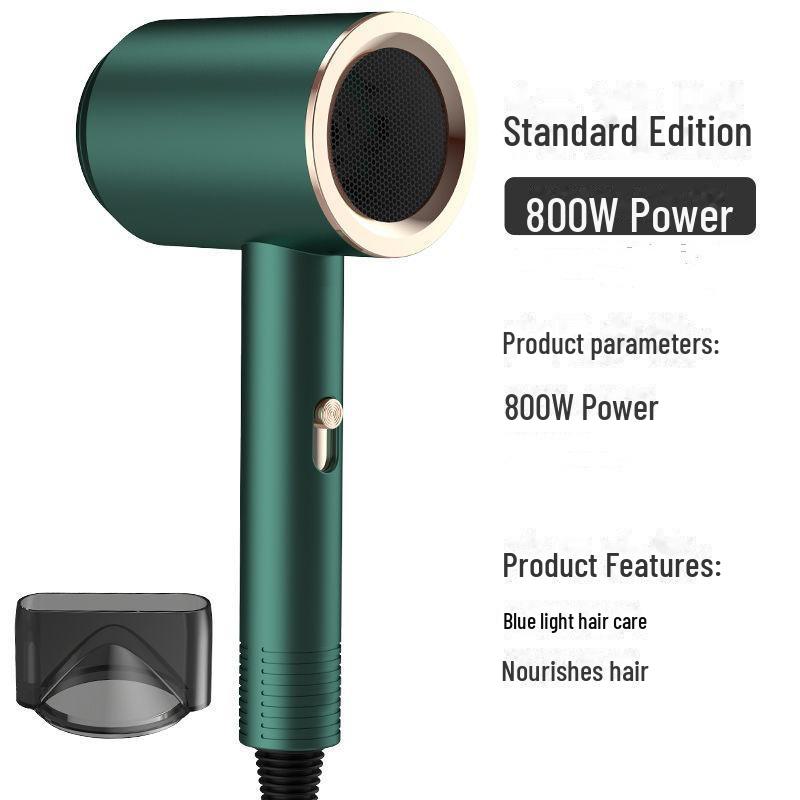Vysoce výkonný vysoušeč vlasů s modrým světlem, horký/studený vítr, vhodný pro použití v domácnosti, salonu nebo na koleji.