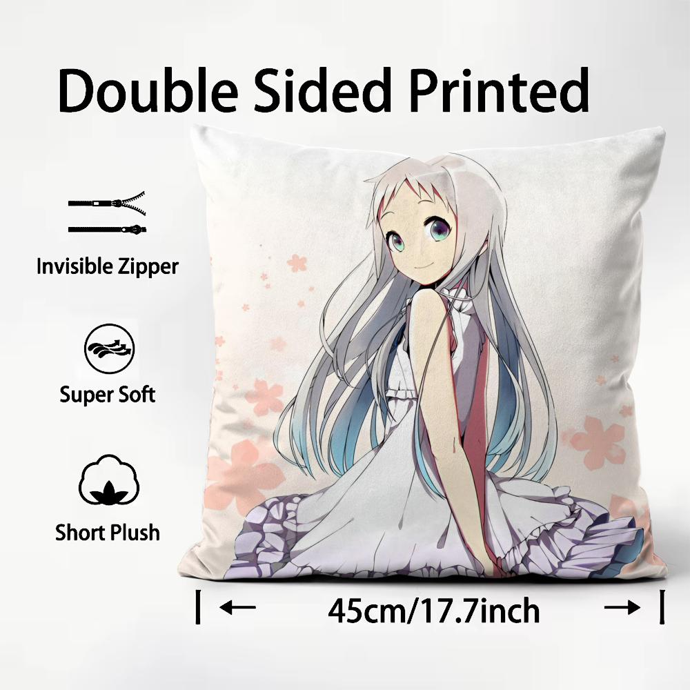 Romantic Anime A-AnohanaS Cushion Cover Pattern Printed Pillowcase for Living Room Sofa Cushion Cover & Bedroom Decor