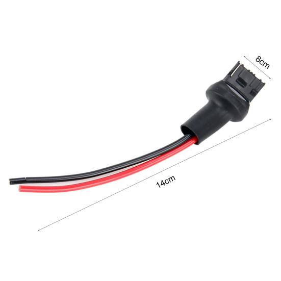 1 Pair 7440 T20 Wiring Harness Heat Resistance Multifunctional Plastic Socket Connector Wiring Harness for Headlight