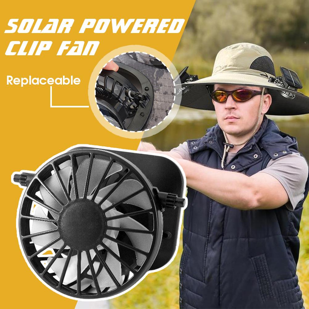 3 speeds Solar powered clip fan Household Small Air Cooler LED Night Lights Humidifier Air Adjustment Home Fans Dropshipping
